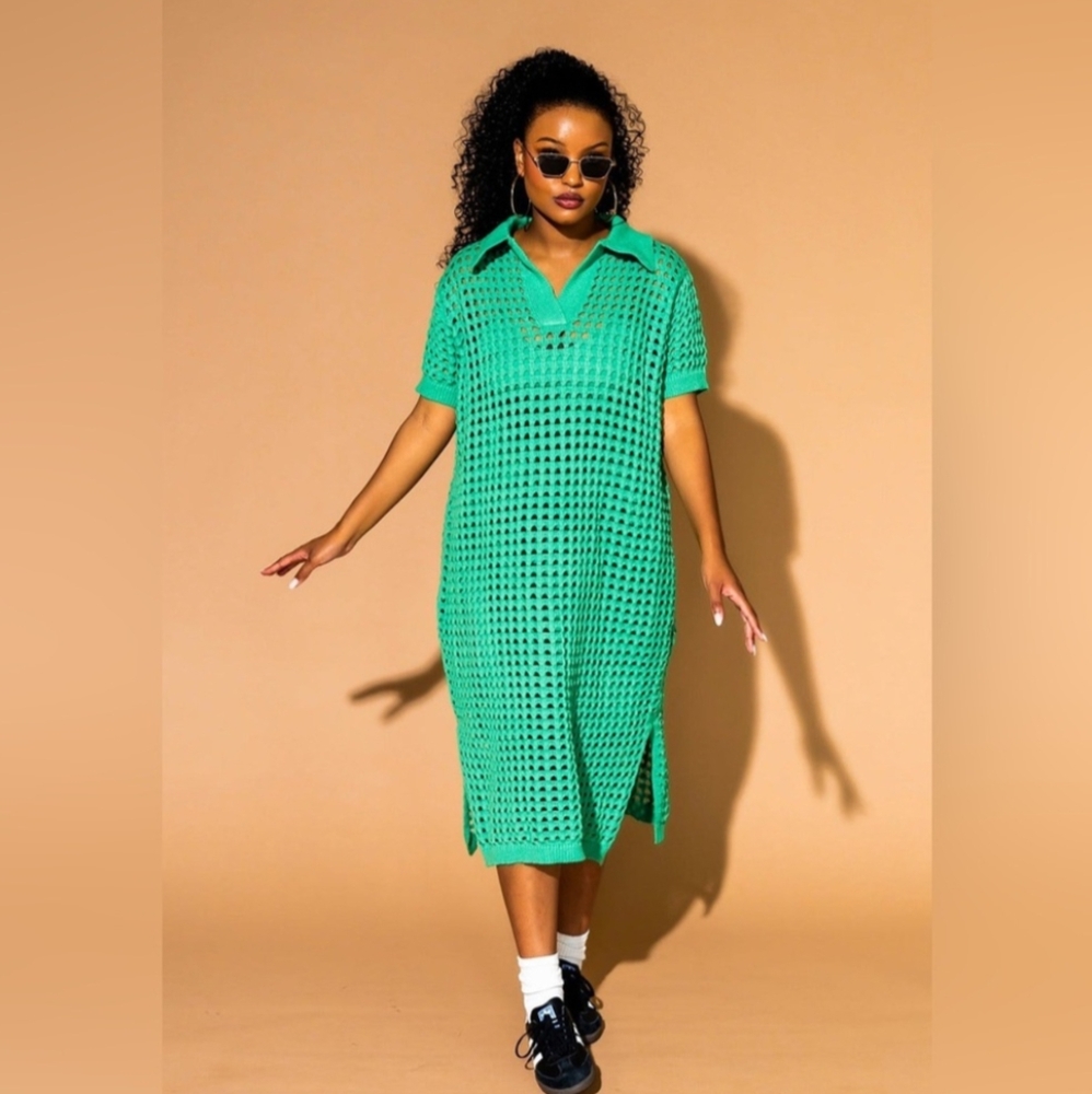 NWT + Dressed in Lala NWT Soul Stuff Knit Dress + Slip in Jade (S)